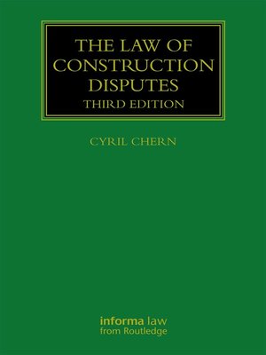 cover image of The Law of Construction Disputes